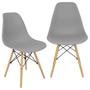 Imagem de Kit 2 Cadeiras Charles Eames Eiffel Wood Design - Cinza