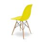 Imagem de Kit 2 Cadeiras Charles Eames Eiffel Wood Design Jantar Amarela