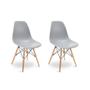 Imagem de Kit 2 Cadeiras Charles Eames Eiffel Wood Design Jantar Cinza