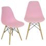 Imagem de Kit 2 Cadeiras Charles Eames Eiffel Wood Design - Rosa