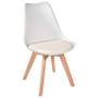 Imagem de Kit 2 Cadeiras Charles Eames Leda Design Wood Estofada Base Madeira - Branca