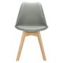 Imagem de Kit 2 Cadeiras Charles Eames Leda Luisa Saarinen Design Wood Estofada Base Madeira - Cinza