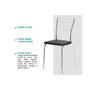Imagem de Kit 2 Cadeiras de Cozinha 1700  2 Un Cromado/Courano Preto - Carraro