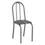 Imagem de Kit 2 Cadeiras de Cozinha Califórnia Estampado Preto Listrado Pés de Ferro Preto - Pallazio