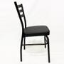 Imagem de Kit 2 Cadeiras de COZINHA com reforço preta assento grosso preto - Poltronas do Sul