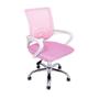 Imagem de Kit 2 Cadeiras de Escritório Begonia Mesh Ergonômico Rosa com Ebook