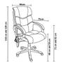 Imagem de Kit 2 Cadeiras de Escritório Presidente Giratória com Massageador Quena R02 PU Preto - Mpozenato