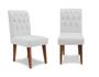 Imagem de Kit 2 Cadeiras De Jantar Decorativa Gabi Suede Branco