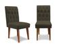 Imagem de Kit 2 Cadeiras De Jantar Decorativa Gabi Suede Marrom