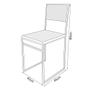 Imagem de Kit 2 Cadeiras de Jantar Industrial Assento Estofado Veludo Preto Isa 