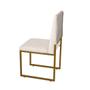 Imagem de Kit 2 Cadeiras de Jantar Metálica Dourado com Suede Bege Garden - Mafer