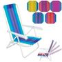 Imagem de Kit 2 Cadeiras de Praia 4 Posicoes Aco + Guarda Sol Modelo Cabana Gazebo 2,2 X 2,2 M