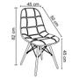 Imagem de Kit 2 Cadeiras Decorativas Sala e Escritório Cadenna PU Sintético Preta G56 - Gran Belo