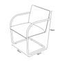 Imagem de Kit 2 Cadeiras Design Brno Couro Natural Bege Tubular Cromada