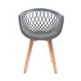 Imagem de Kit 2 Cadeiras Design Eames Wood Web Cinza