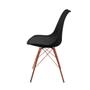 Imagem de Kit 2 Cadeiras Design Leda Eames Estofada Preta Tower Cobre