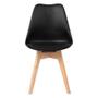 Imagem de Kit 2 Cadeiras Design Leda Eames Estofada Wood Preta