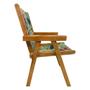 Imagem de Kit 2 Cadeiras Dobrável para Área Externa Balcony em Madeira e Tecido Floral 