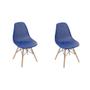 Imagem de Kit 2 Cadeiras Eames Design Colméia Eloisa Azul Escuro