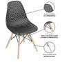 Imagem de Kit 2 Cadeiras Eames Design Colméia Eloisa Preto