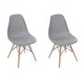 Imagem de Kit 2 Cadeiras Eames Jantar Colmeia Cinza