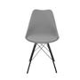 Imagem de Kit 2 Cadeiras Eames Leda Design Estofada Cinza Tower Preto