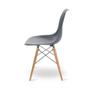 Imagem de Kit 2 Cadeiras Eames Wood Design Eiffel Jantar Cinza Escuro