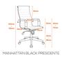 Imagem de Kit 2 Cadeiras Escritório Presidente Esteirinha material sintético Manhattan