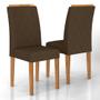 Imagem de Kit 2 Cadeiras Estofadas Bali Cinamo/suede Marrom - Móveis Arapongas