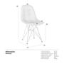 Imagem de Kit 2 cadeiras estofadas Charles Eames Eiffel Botonê com pés de metal cromado