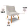 Imagem de Kit 2 Cadeiras Estofadas para Sala de Jantar Pés Palito Lia Veludo Cinza - Ibiza