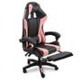 Imagem de Kit 2 Cadeiras Gamer Stillus Ergonômica Apoio Pés Preto Rosa