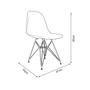 Imagem de Kit 2 Cadeiras Jantar Assento Branco Eiffel Eames Base Ferro Cobre