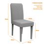 Imagem de Kit 2 Cadeiras para mesa de Jantar Amanda Ype/Cinza New Ceval