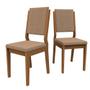 Imagem de Kit 2 Cadeiras para mesa de Jantar Carol Imbuia/Marrom Rosé New Ceval