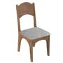 Imagem de Kit 2 Cadeiras para Sala de Jantar 100% MDF Assento Estofado CA18 Nobre/Liso Claro - Dalla Costa