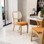 Imagem de Kit 2 Cadeiras Para Sala de Jantar Cozinha Estofada e Tela Mariah L02 material sintético Whisky - Lyam Decor