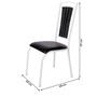 Imagem de Kit 2 Cadeiras Paris Branco/Preto 11424 - Wj Design