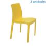 Imagem de Kit 2 cadeiras plastica monobloco alice amarela tramontina