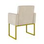 Imagem de Kit 2 Cadeiras Poltrona Moderna com Base de Ferro Dourada