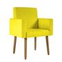 Imagem de Kit 2 Cadeiras Poltronas Nina Decorativa Palito Amarelo