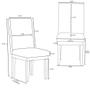 Imagem de Kit 2 Cadeiras Reforçadas Estofadas Confortável Mesa Cozinha