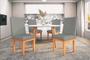 Imagem de KIT 2 Cadeiras Reforçadas Estofadas Mesa Cozinha Luxo Linho