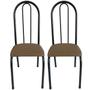 Imagem de Kit 2 Cadeiras Requinte Preto/Bege 11426 - Wj Design