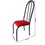Imagem de Kit 2 Cadeiras Requinte Preto/Vermelho 11426 - Wj Design