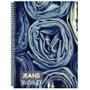 Imagem de Kit 2 Cadernos Jeans Escolar 200 Folhas Arame Capa Dura