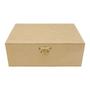 Imagem de Kit 2 Caixa Retangular Com Fecho E Dobradica 37x27x13 Mdf 6mm Madeira