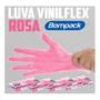 Imagem de Kit 2 Caixas de Luvas Vinilflex Com 100 Unidades Bompack Rosa
