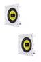 Imagem de Kit 2 Caixas De Som Acústicas Quadradas de Embutir Arandela JBL CI Plus 6S 160w Rms - Branca