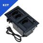 Imagem de Kit 2 Caixas De Tomadas 4 Blocos Com 3 Tomadas 10A 2USB 9.0A